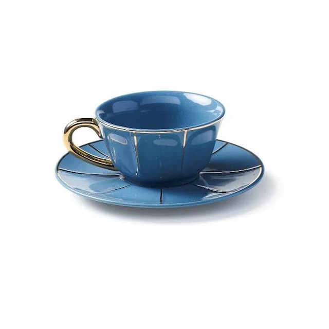 Чайная пара 200 мл, чашка h 5,6 см, d 10,6 см, блюдце d 17,3 см Bitossi Vintage FTB00503 (цвет Carta Zucchero)