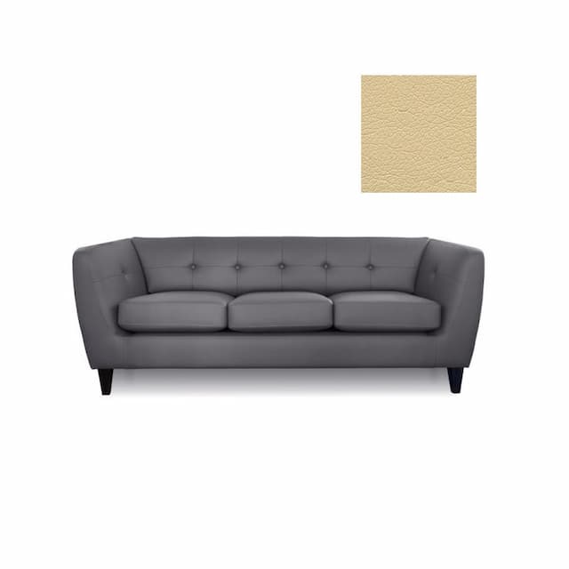 Диван 3-местный Юнитекс ROMAN 6127.19 экокожа премиум / бежевая