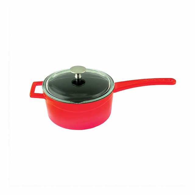 Сотейник LAVA 1 л d16 см чугун со стекл. крышкой красный, арт. 81249999